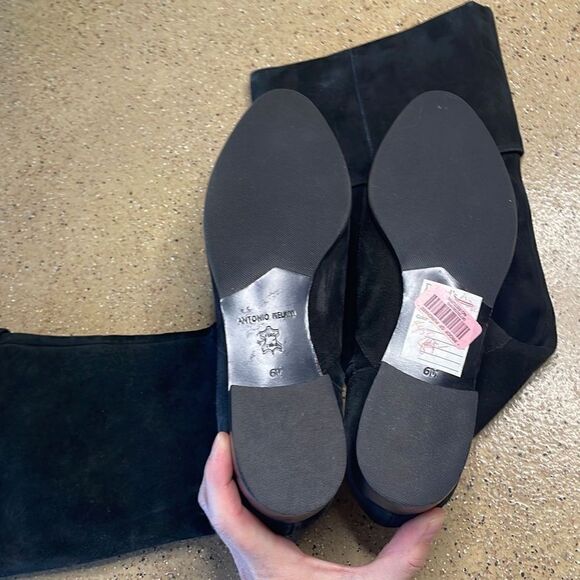 Antonio Melani “Gable” Black Suede Tall Boots sz 6 - Picture 5 of 11